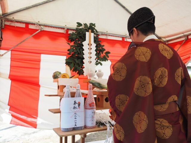 大阪府東大阪市のAさんの注文住宅が地鎮祭を迎えました。